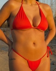 ROWE SIDE-TIE BOTTOM - POPPY